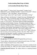 Cover page: Understanding band gaps of solids in generalized Kohn–Sham theory