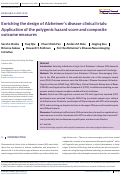 Cover page: Enriching the design of Alzheimer's disease clinical trials: Application of the polygenic hazard score and composite outcome measures