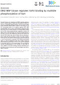 Cover page: ERK2 MAP kinase regulates SUFU binding by multisite phosphorylation of GLI1