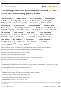 Cover page: Core‐binding factor acute myeloid leukemia with t(8;21): Risk factors and a novel scoring system (I‐CBFit)