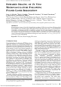 Cover page: Infrared Imaging of In Vivo Microvasculature Following Pulsed Laser Irradiation