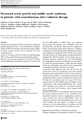 Cover page: Decreased aortic growth and middle aortic syndrome in patients with neuroblastoma after radiation therapy