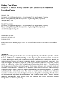 Cover page: Riding First Class: Impacts of Silicon Valley Shuttles on Commute &amp; Residential Location Choice