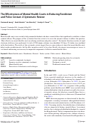 Cover page: The Effectiveness of Mental Health Courts in Reducing Recidivism and Police Contact: A Systematic Review