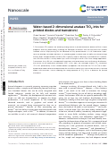 Cover page: Water-based 2-dimensional anatase TiO 2 inks for printed diodes and transistors