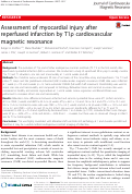 Cover page: Assessment of myocardial injury after reperfused infarction by T1ρ cardiovascular magnetic resonance