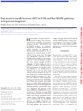 Cover page: Functional crosstalk between AKT/mTOR and Ras/MAPK pathways in hepatocarcinogenesis: Implications for the treatment of human liver cancer