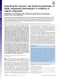 Cover page: Unraveling the structure and chemical mechanisms of highly oxygenated intermediates in oxidation of organic compounds