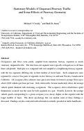 Cover page: Stationary Models of Unqueued Freeway Traffic and Some Effects of Freeway Geometry