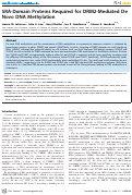 Cover page: SRA-Domain Proteins Required for DRM2-Mediated De Novo DNA Methylation