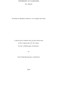 Cover page: Problems in Epidemic Inference on Complex Networks