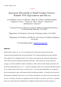 Cover page: Ionization Thresholds of Small Carbon Clusters: Tunable VUV Experiments and Theory