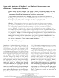 Cover page: Sequential Analysis of Mothers’ and Fathers’ Reassurance and Children’s Postoperative Distress