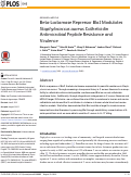 Cover page: Beta-Lactamase Repressor BlaI Modulates Staphylococcus aureus Cathelicidin Antimicrobial Peptide Resistance and Virulence