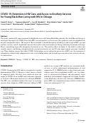 Cover page: COVID-19, Retention in HIV Care, and Access to Ancillary Services for Young Black Men Living with HIV in Chicago