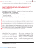 Cover page of A synthesis of pathways linking diet, metabolic risk and cardiovascular disease: a framework to guide further research and approaches to evidence-based practice.