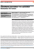 Cover page: Glutathione peroxidase 3 is a potential biomarker for konzo.