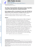 Cover page: The Triage of Injured Patients: Mechanism of Injury, Regardless of Injury Severity, Determines Hospital Destination