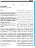 Cover page: Anthropogenic noise and the bioacoustics of terrestrial invertebrates