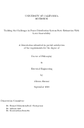 Cover page: Tackling the Challenges in Power Distribution System State Estimation With Low-Observability