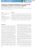 Cover page: Comparison of methods for estimating loss from water storage by evaporation and impacts on reservoir management