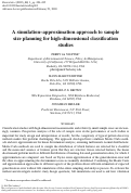 Cover page: A simulation–approximation approach to sample size planning for high-dimensional classification studies