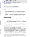 Cover page: The complete sequence of a human genome