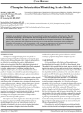 Cover page: Clozapine Intoxication Mimicking Acute Stroke