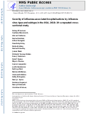 Cover page: Severity of influenza-associated hospitalisations by influenza virus type and subtype in the USA, 2010-19: a repeated cross-sectional study.