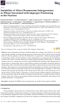 Cover page: Instability of Alien Chromosome Introgressions in Wheat Associated with Improper Positioning in the Nucleus