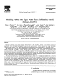 Cover page: Modeling vadose zone liquid water fluxes: Infiltration, runoff, drainage, interflow