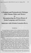 Cover page: A Feminist and Postmodernist Dialogue with Chicano Males and México or Deconstructing the Prison House of Sexist Language and Structures: Interview with Erlinda Gonzales-Berry