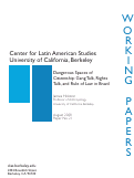 Cover page: Dangerous Spaces of Citizenship: Gang Talk, Rights Talk, and Rule of Law in Brazil