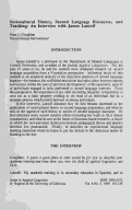 Cover page: Sociocultural Theory, Second Language Discourse, and Teaching: An Interview with James Lantolf