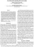 Cover page: Uncertainty affects planning effort, but not plans