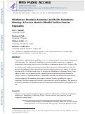 Cover page: Mindfulness Broadens Awareness and Builds Eudaimonic Meaning: A Process Model of Mindful Positive Emotion Regulation.