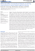 Cover page: Differential effect of motivational features on training improvements in school-based cognitive training