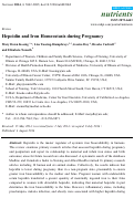 Cover page: Hepcidin and Iron Homeostasis during Pregnancy