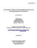 Cover page: An Alternative Method to Estimate Balancing Factors for the Disaggregation of OD Matrices