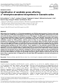 Cover page: Identification of candidate genes affecting Δ9-tetrahydrocannabinol biosynthesis in Cannabis sativa