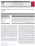 Cover page: Undocumented immigrants and their use of medical services in Orange County, California