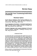 Cover page: The Last Fifty Years: Transforming Southwestern Archaeology