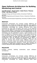 Cover page of Open Software-Architecture for Building Monitoring and Control