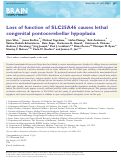 Cover page: Loss of function of SLC25A46 causes lethal congenital pontocerebellar hypoplasia.