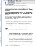 Cover page: Real-time electronic adherence monitoring plus follow-up improves adherence compared with standard electronic adherence monitoring