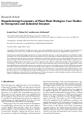 Cover page: Manufacturing Economics of Plant-Made Biologics: Case Studies in Therapeutic and Industrial Enzymes