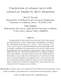 Cover page: Construction of rational curves with rational arc lengths by direct integration