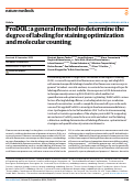 Cover page: ProDOL: a general method to determine the degree of labeling for staining optimization and molecular counting.