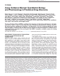 Cover page: Assay Guidance Manual: Quantitative Biology and Pharmacology in Preclinical Drug Discovery