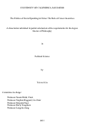 Cover page: The politics of social spending in China : the role of career incentives